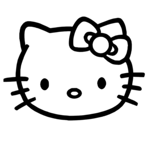 Simple‎ Hello Kitty Vinyl Decal 4”